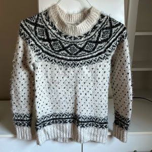 Abercrombie Fitch Small Size Women’s Winter Sparkling Sweater in Black Beige